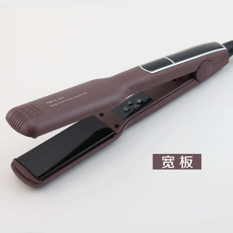 专业卷直两用直发器陶瓷釉涂层直板夹梨花烫刘海内扣美发液晶夹板