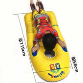 儿童冲浪板滑水板充气打水板踢板加厚戏水浮排游泳圈泡沫之夏飞艇