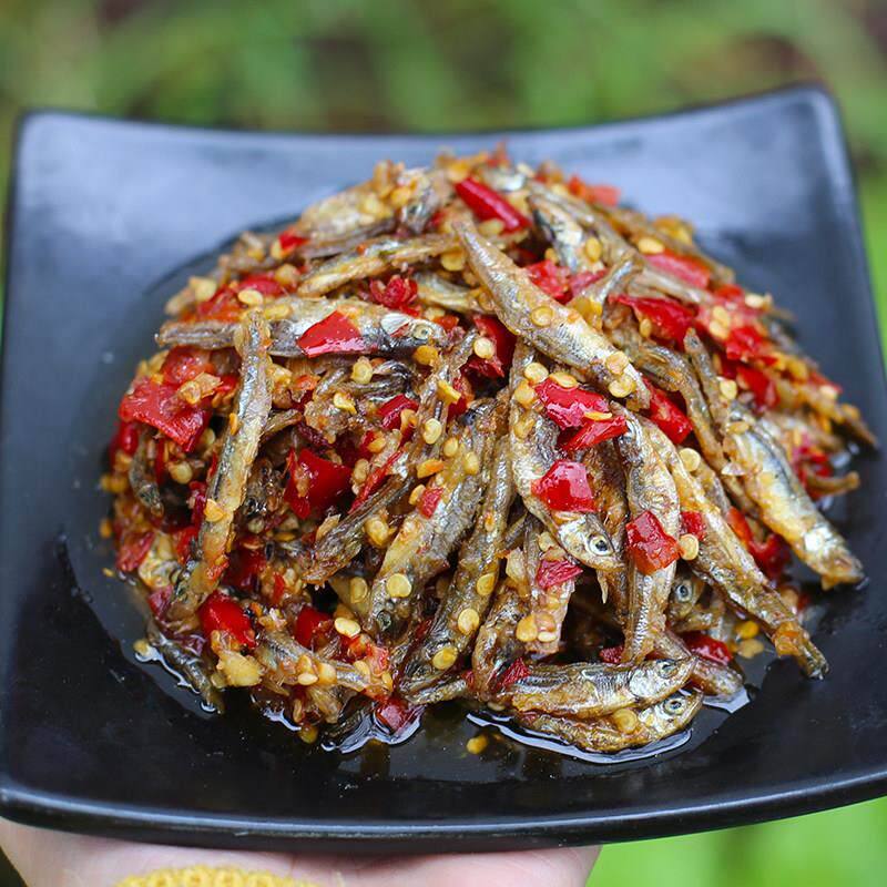 江西特产香辣柴火自制小鱼仔下饭菜罐装小鱼干火焙鱼辣椒酱