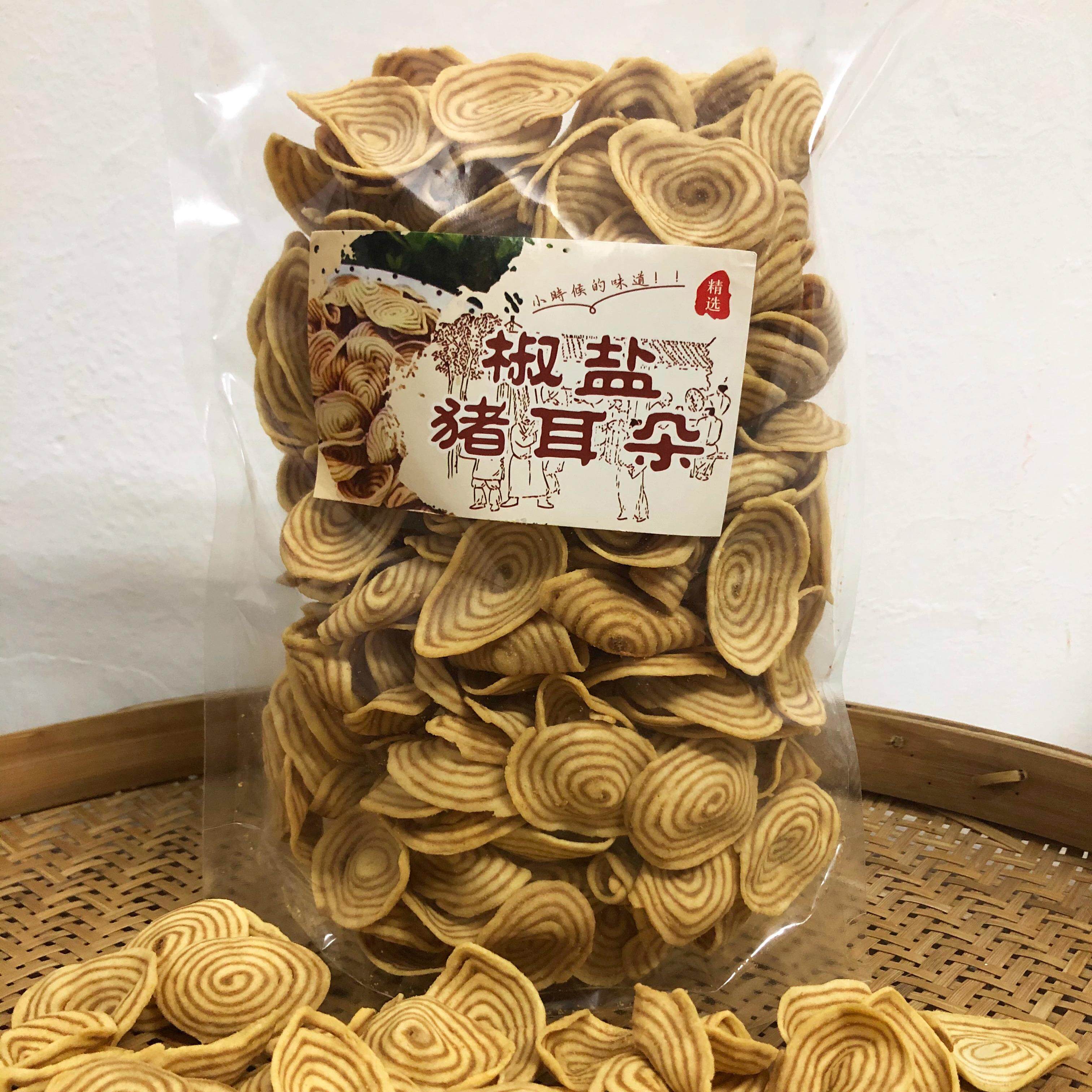 片片脆椒盐猪耳朵猫耳朵猪耳酥饼干童年回忆怀旧小时候零食小吃