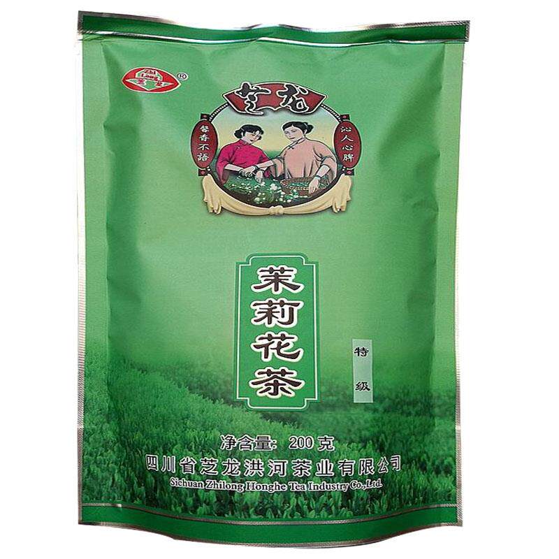 四川特产成都芝龙洪河茉莉花茶200g袋装绿茶茉莉鲜花茶叶特价热卖
