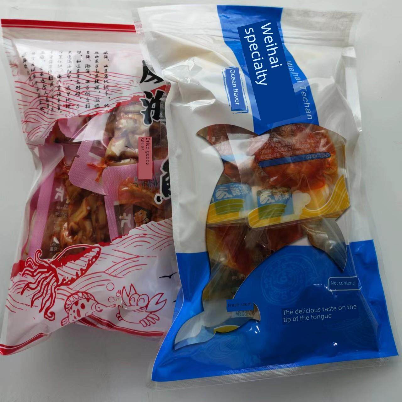 小吃，即食对虾，旅游礼品，威海特产，海味，原味/麻辣，每磅约2