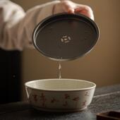 九式 匠风手写文干泡盘陶诗瓷功夫茶具蓄水盘中复古茶人生干泡配道