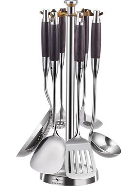 四三钢?具26578慕套装136不锈钢铲厨勺厨房铲子勺全套家用炒菜7件