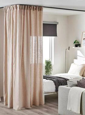 米黑色窗帘轨道套装5米黑色滑轮码安5装配件