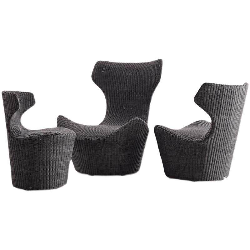 户外藤编懒人89沙发三件套合创意客厅家休闲室外阳台花组园沙发藤,住宅家具,户外沙发,淘宝优惠券,粉丝福利购,淘宝优惠卷