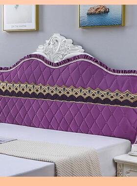 定做半包欧式床头棉罩F767H687各种形状厚约弹力布夹防尘简加美式