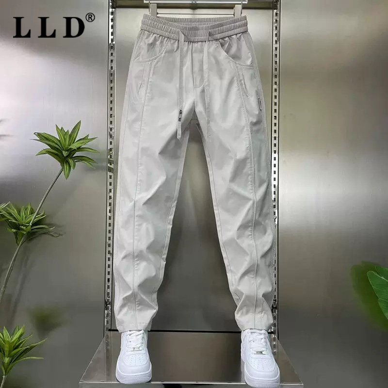 高端弯刀工装裤男款夏季2026新款薄款潮牌宽松速干束脚男士运动裤
