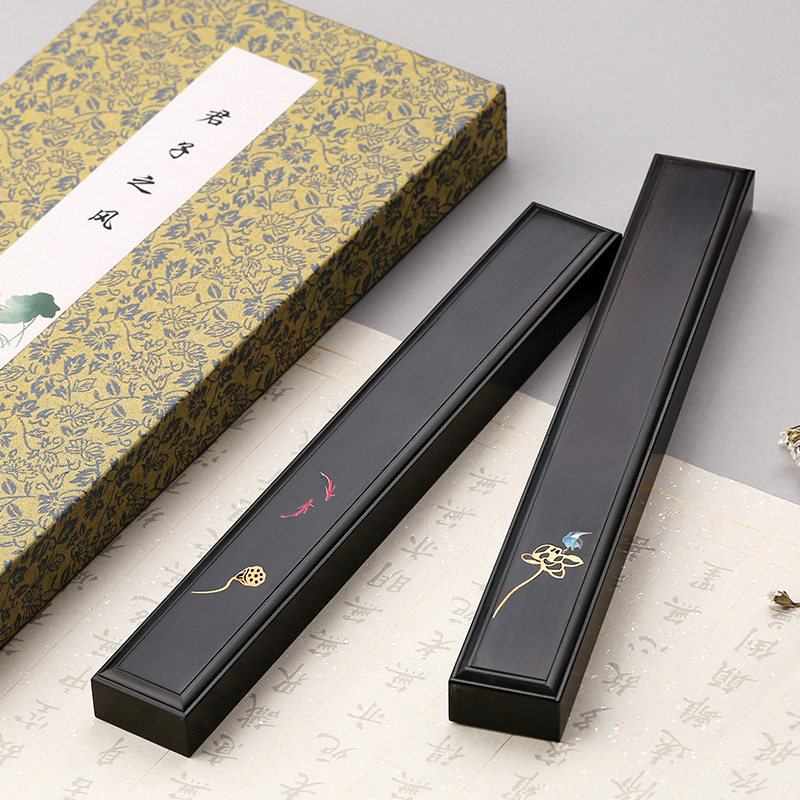 速发黑紫檀木雕红木 纸镇尺木料镇实木质压纸小摆件