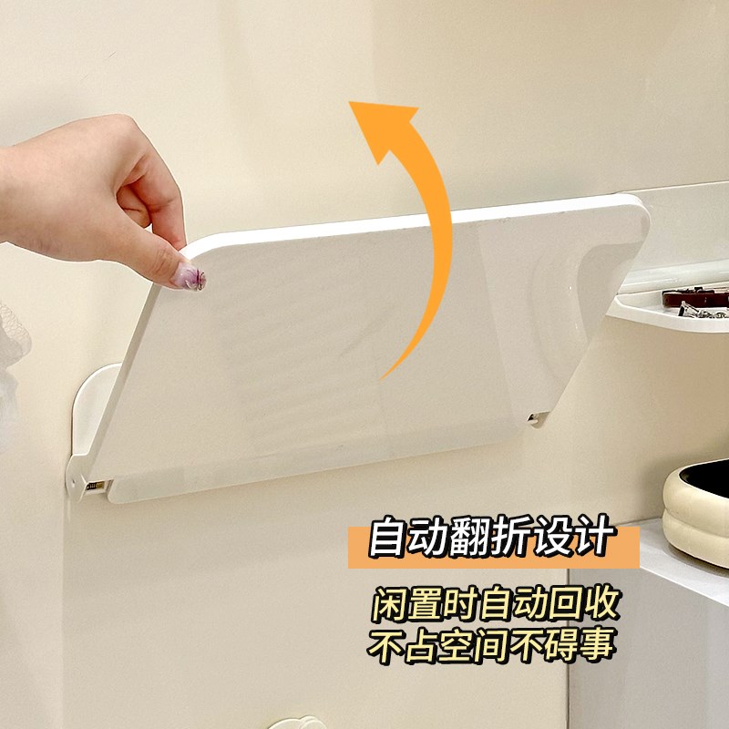 速发床头手机置物架迷你床头柜卧室学生宿舍可折叠壁上悬空墙挂式