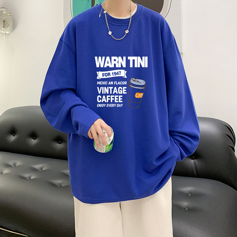 速发2025感袖t生计潮印花休闲打底衫宽松设国长上衣服