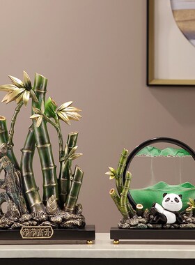 新品节节高升竹子摆件新中式乔迁礼品高档办公室客厅玄关电视柜装