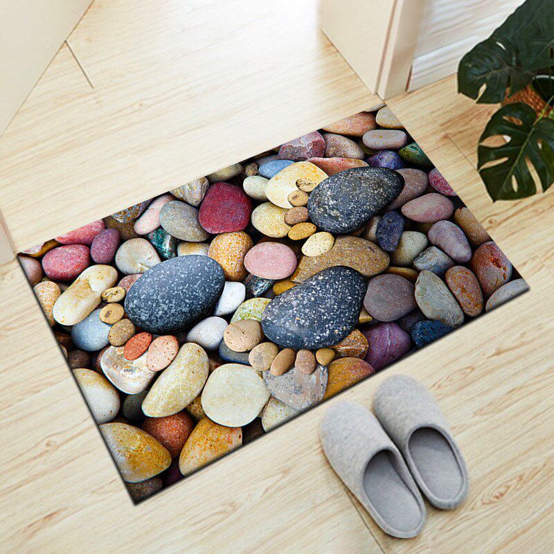 速发跨门立体视卵鹅觉石入户境垫玄关脚垫家用地垫地毯