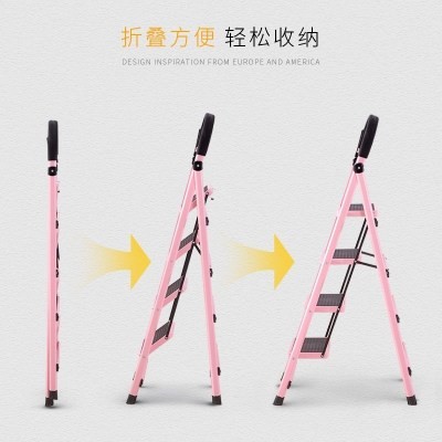 现货速发防滑便携加宽合金小梯子家用折叠梯伸缩小型室内支撑合梯