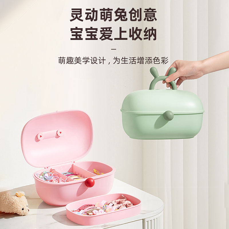 速发儿童发饰孩纳盒盒箍发夹皮筋宝宝头绳发卡首饰发收头饰饰品盒