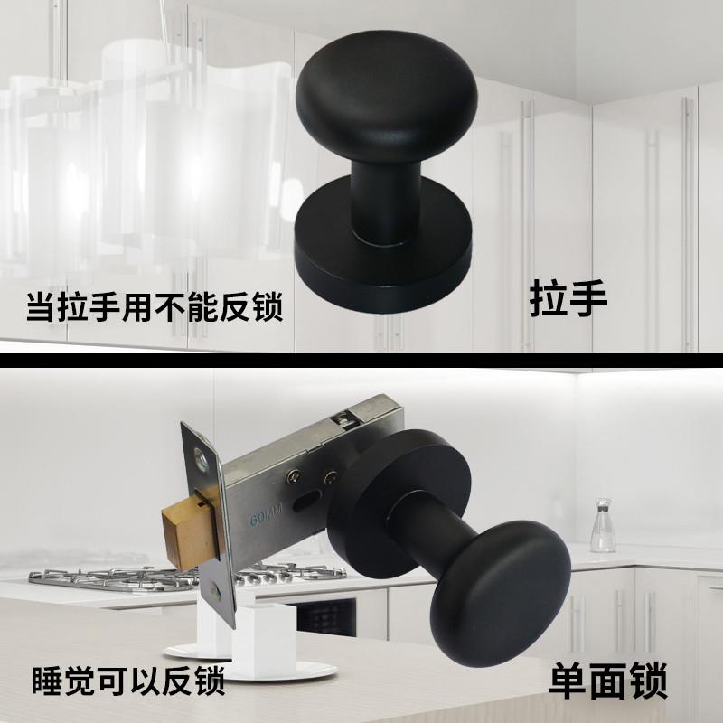 速发隐形门拉手锁球形黑色暗现代太空铝单双面明装电视背景木门把