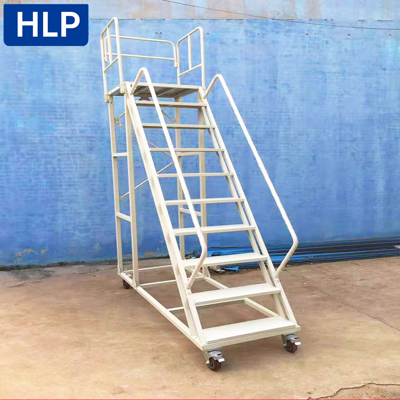 速发仓货登高高移动平台梯子带静音轮库房货架登车梯超市理库车取