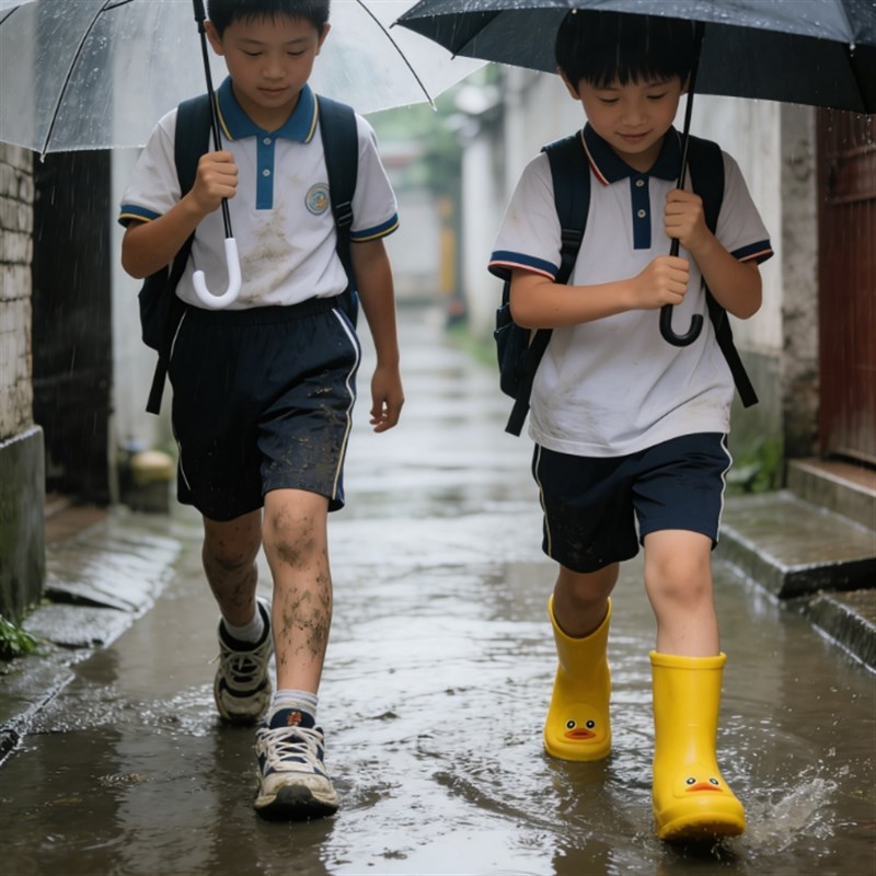 速发小学生雨天雨靴防水不渗水防滑鞋底舒适轻便守护