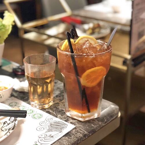 速发风餐厅超大杯量玻璃杯500杯料饮子杯容托杯