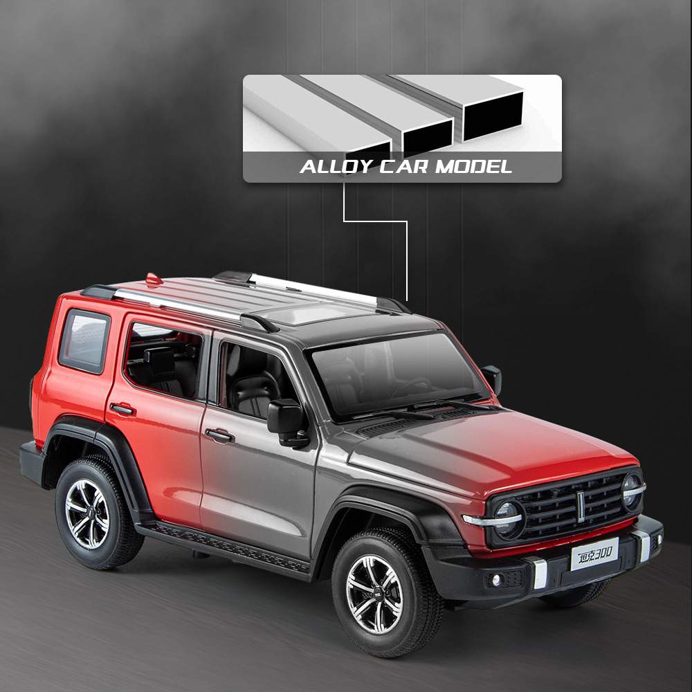 合金1:24 坦克300越野车模仿真长城探索者吉普汽车摆件SUV玩具男