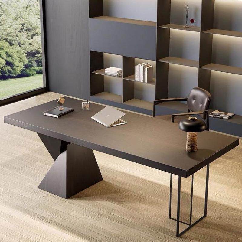 极简轻奢书桌家用现代办公桌写字台高级商务桌子书房简约电脑桌