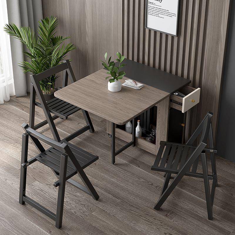 折叠餐桌家用小户型简易多功能长方形餐桌组合现代简约伸缩饭桌子