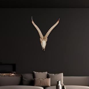 原始羊头骨壁挂挂饰墙饰挂饰门口挂件品仿真动物羊头创意家居饰品