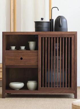 北榆木新中式茶QLN水柜茶桌柜水台餐边柜柜储物边靠墙茶一体茶几