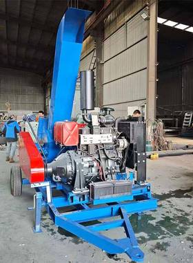 移动式大木型木材TUK削片片机原树枝竹子造粉碎机纸厂用木板切机