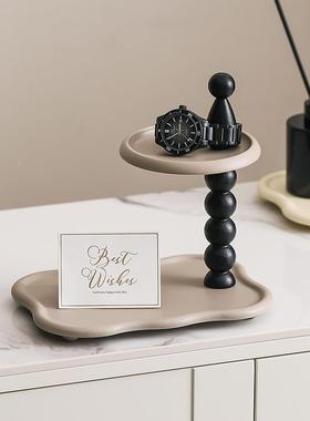 XVL入户玄家关钥匙收纳摆客件卧室厅轻奢创意双层现代简约饰居装