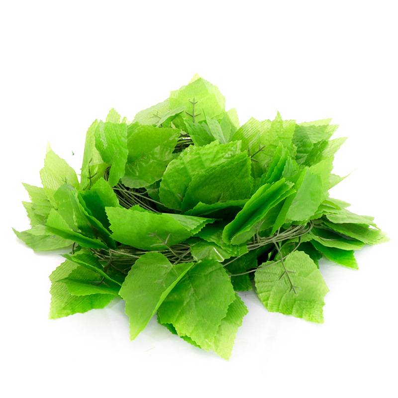 仿真葡萄叶假花树叶子藤条绿植物装饰花藤吊顶水管道塑料藤蔓缠绕