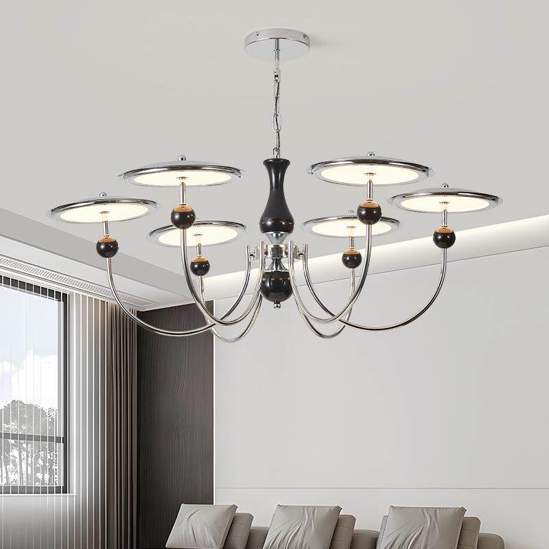 碟客196厅星轨飞吊灯法式复古客厅厅吊新款高灯端大气中古大客厅,家装灯饰光源,智能吊灯,淘宝优惠券,粉丝福利购,淘宝优惠卷