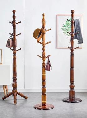 品质挂衣架落地卧室新中式44481木挂质帽架家用客厅室高内衣实木