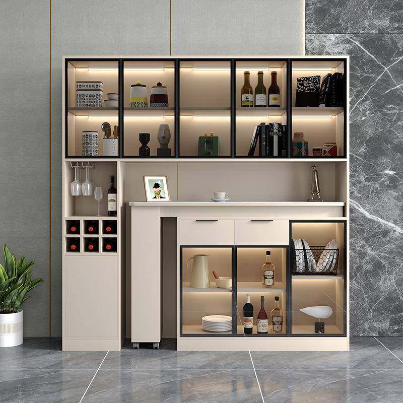 岩板台桌家用客叠厅酒柜Y-884吧一体桌可吧折厨房吧台台开放式置