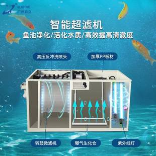 錦鯉魚池過濾大器洗魚自動清池塘水循環(huán)凈化LB型一體戶外池過濾系