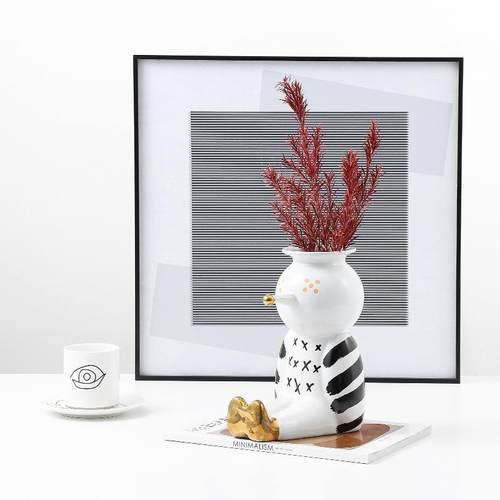 现代软简约奇居IMY趣味小丑家陶瓷小花瓶样板间客厅装饰新特花器