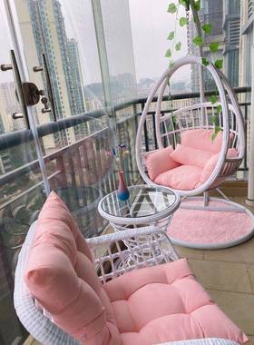 吊篮阳台摇篮椅人秋懒椅千室内双人吊椅子网CLY红摇椅家用单仿藤