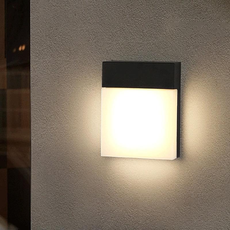 现代简约led户外感应壁灯别墅花园围墙室外庭院防水走廊过道灯