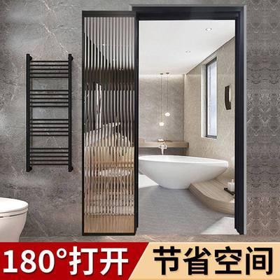 房卫生厕所pd间门折门子母门玻新品极窄pt门叠推拉796门平开一体