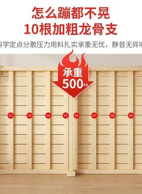 叠单人床全实SZO木免安床装午休出2租房实用木床硬板折床1.小床家