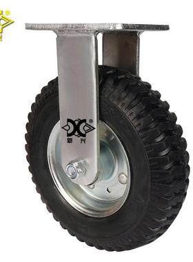 新兴轮6寸8寸充气橡轮务酒店行李车客脚房CTP服车胶减震静音脚轮