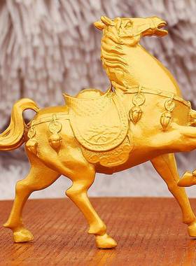 金色摆上发马财小摆件家居桌面工艺品马到成Y1238功生肖合马金金