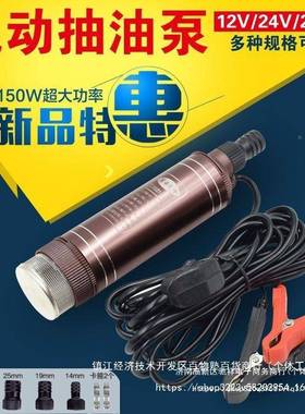 大功率抽水泵抽油12V电动4柴油泵泵2v家小型潜水泵220v90110用自