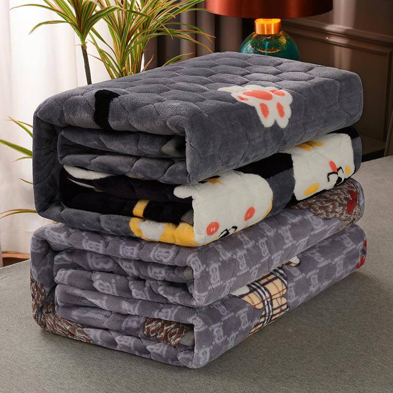 冬一季保ATJ暖床8垫软垫1米2二五5法兰绒褥子单人学生宿舍加绒垫