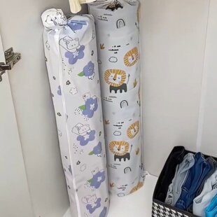 凉席专用收纳袋窗帘防猫抓挠袋直筒防潮防水防尘束口清新印花袋子