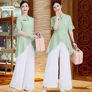 美容师工作服气质修身高端国风采耳SPA按摩足疗店足浴技师工作服