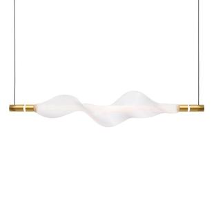 后现代轻奢创意长条餐厅灯北欧办公桌客厅吧台书桌设计师艺术吊灯