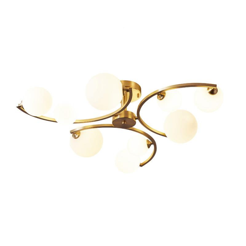 024新款326玻北欧大客厅灯魔豆分子2吸顶灯轻奢卧室灯璃简约气书