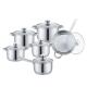 12PCSstainlesssteelcookingPOTS不锈钢套锅5线加厚复底