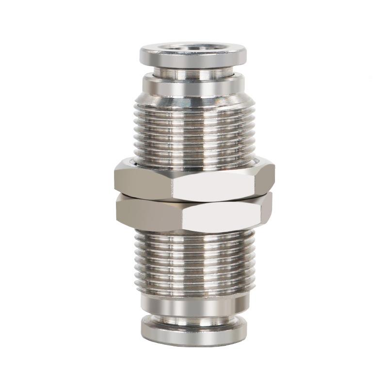 牙304不锈钢穿板接头隔板直角快速内P快插MF8-02内弯螺纹PLM8头PM